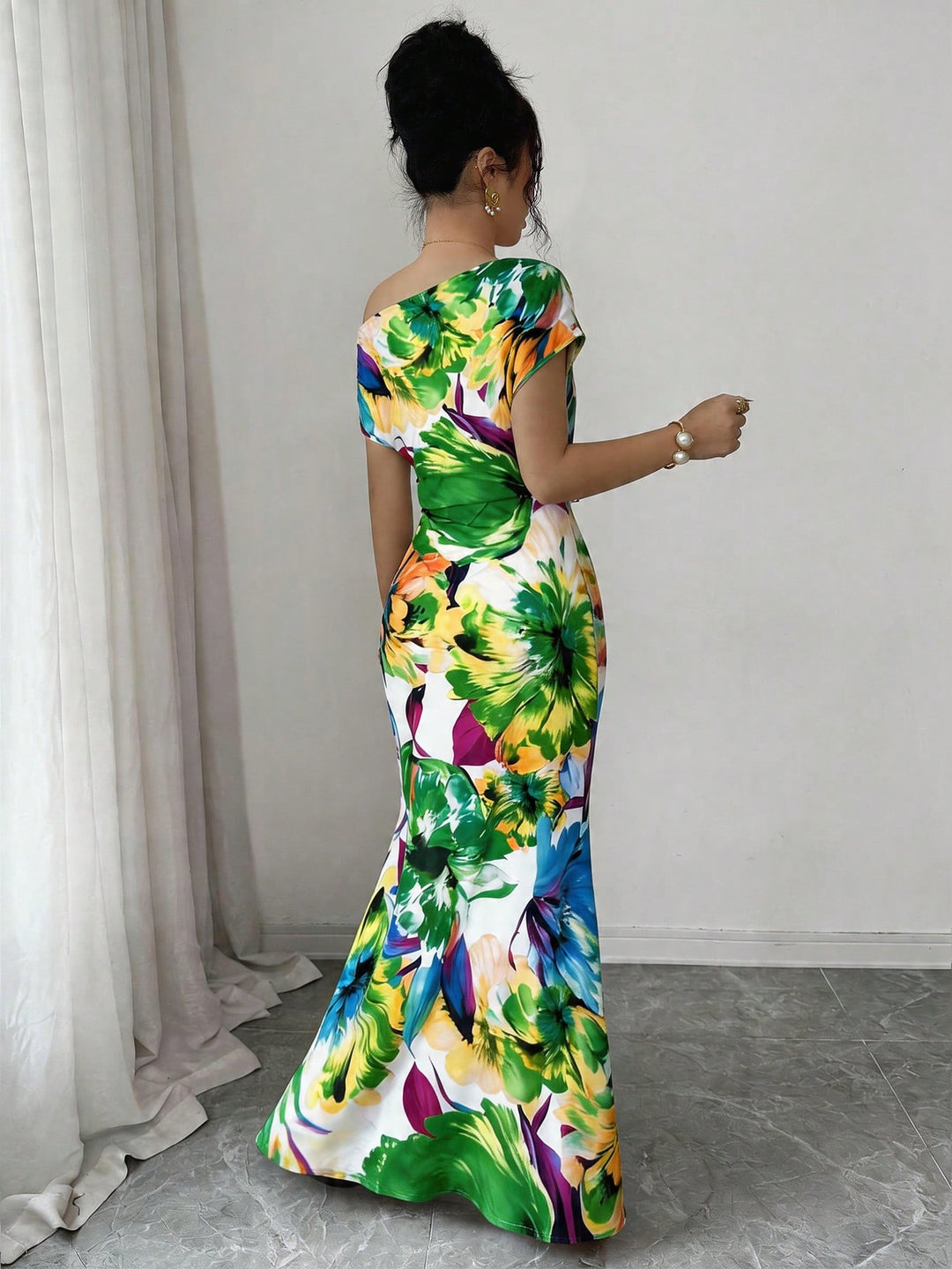 Rochie maxi SHEIN, verde