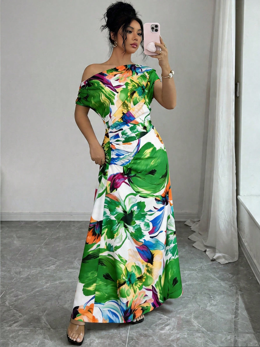 Rochie maxi SHEIN, verde