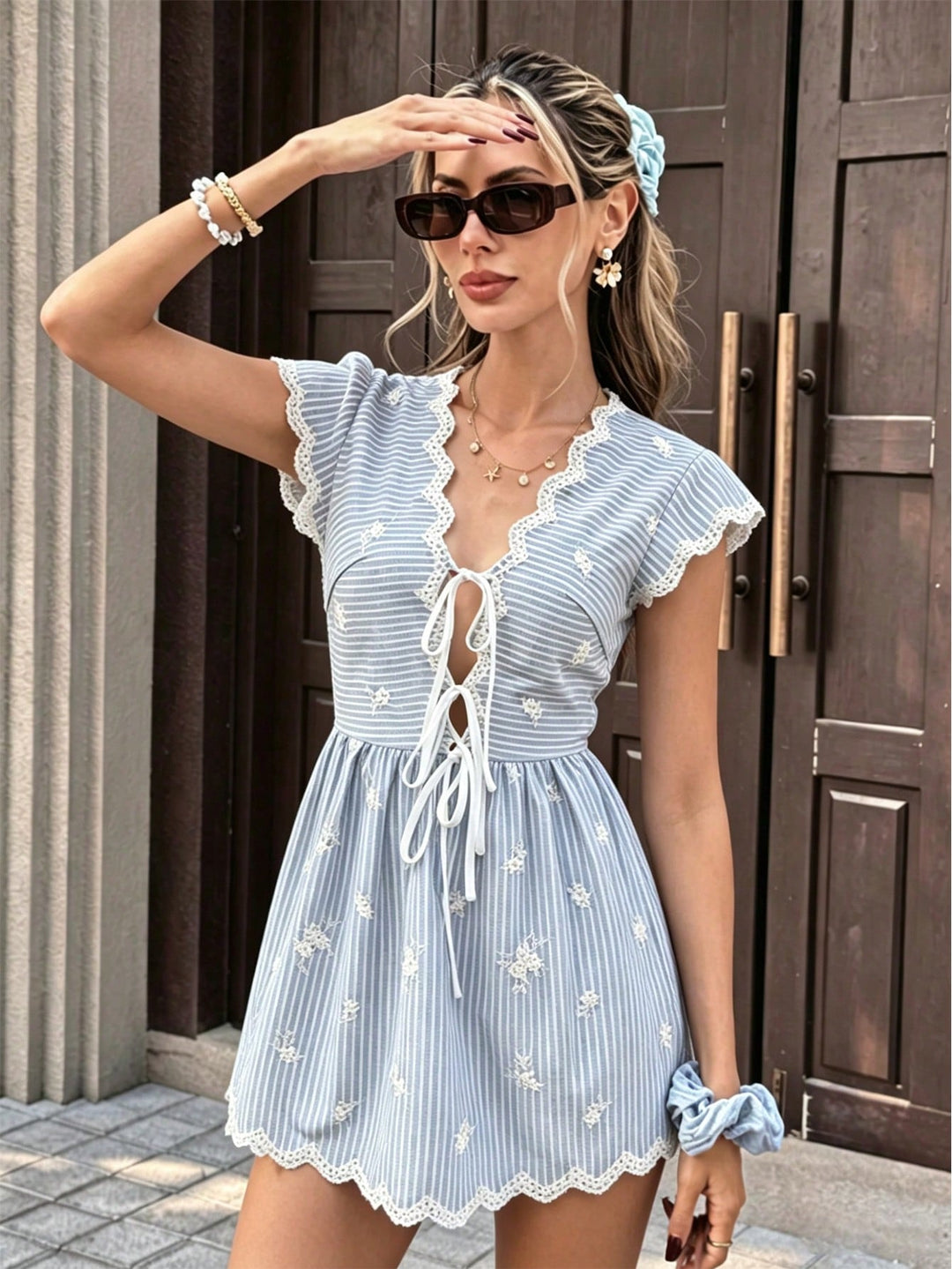 Rochie scurtă SHEIN, albastru