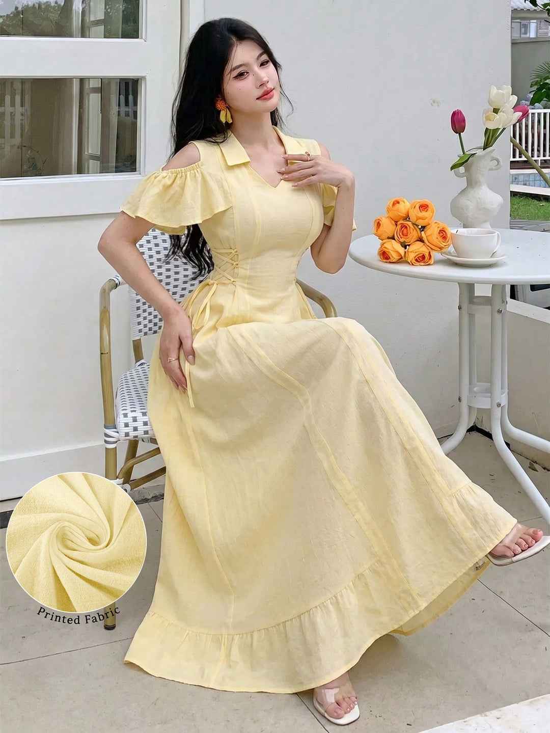 Rochie maxi SHEIN, galben