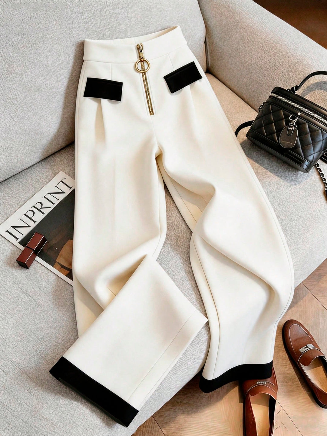 Pantaloni SHEIN, portocaliu