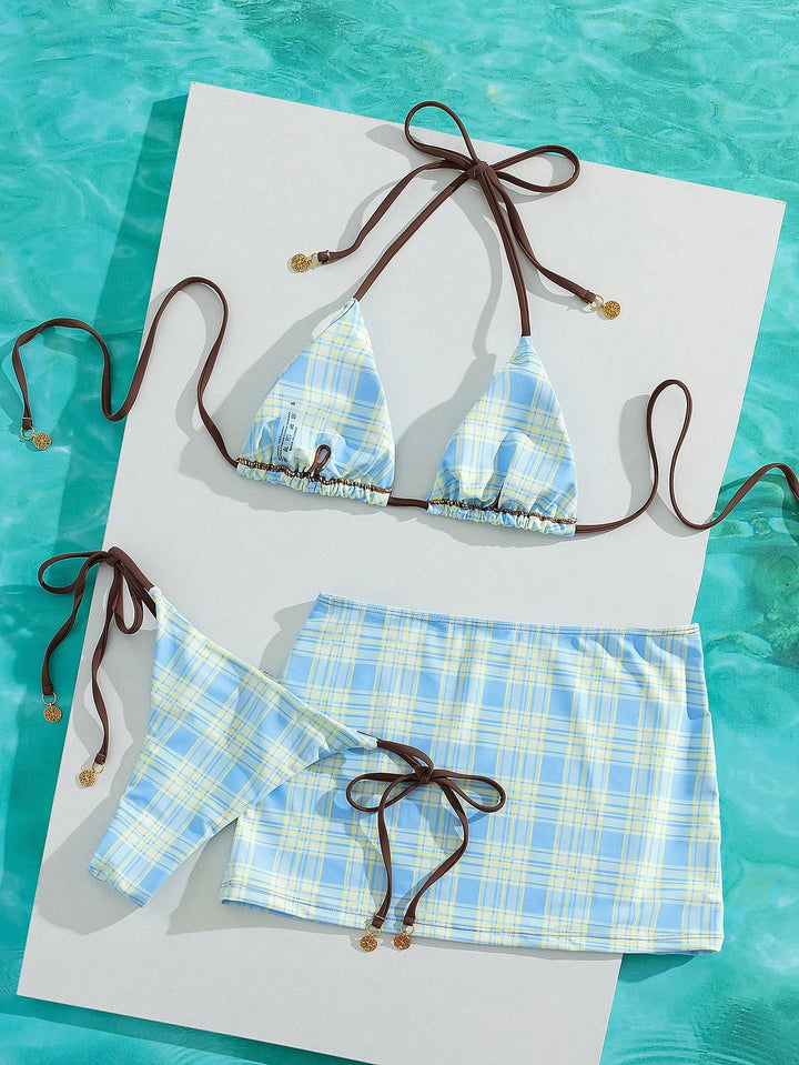 Set bikini SHEIN, albastru