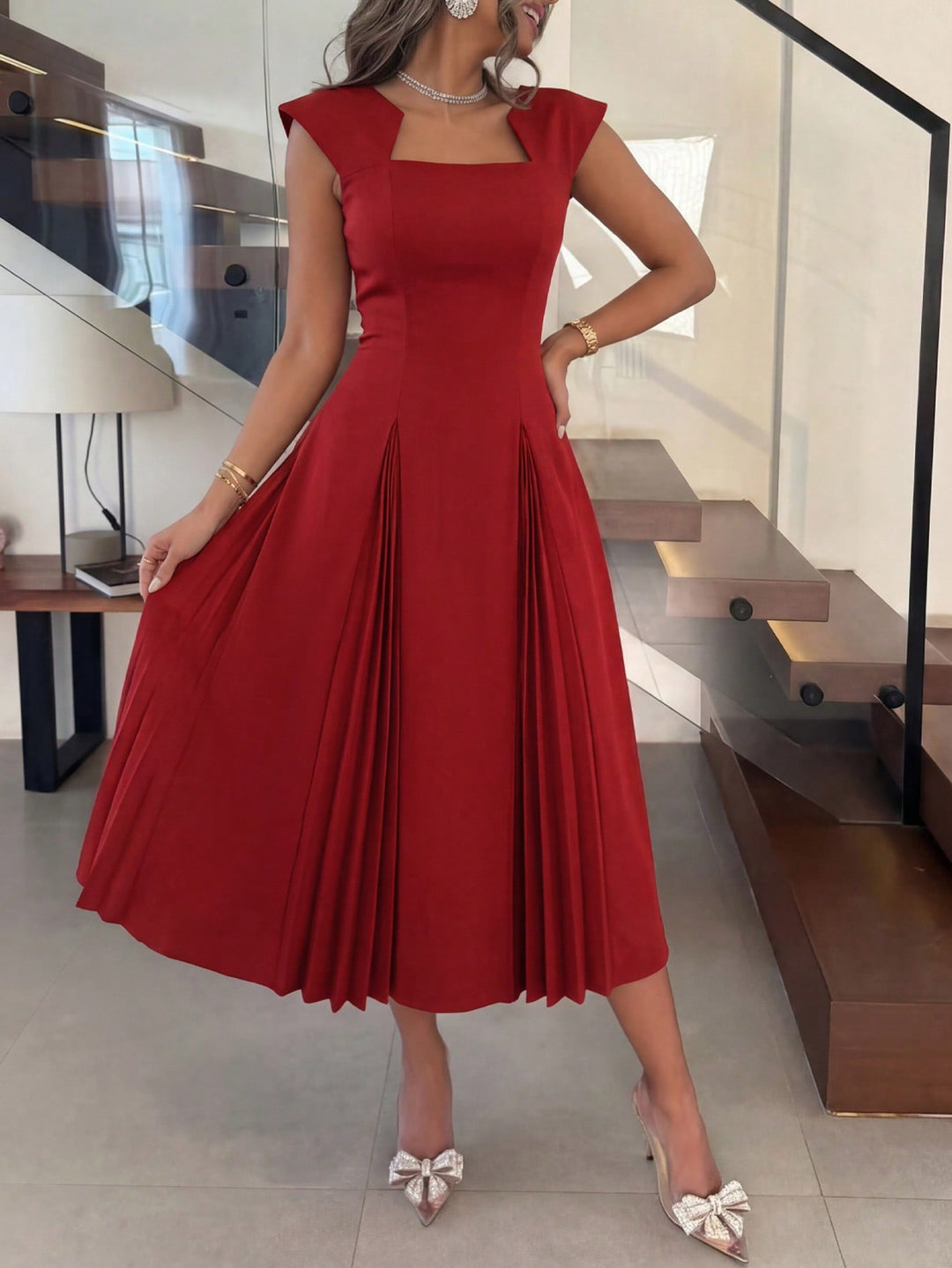 Rochie maxi SHEIN, roșu