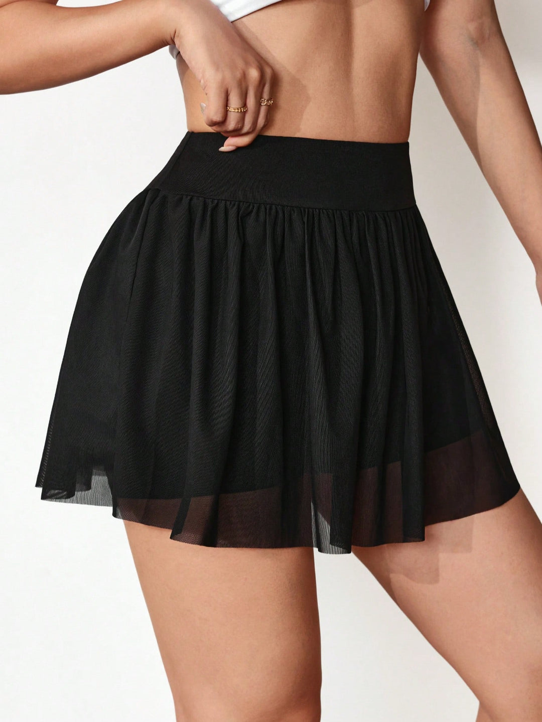 Fustă-pantalon SHEIN, negru
