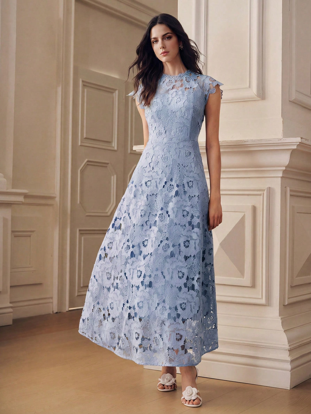 Rochie maxi SHEIN, albastru