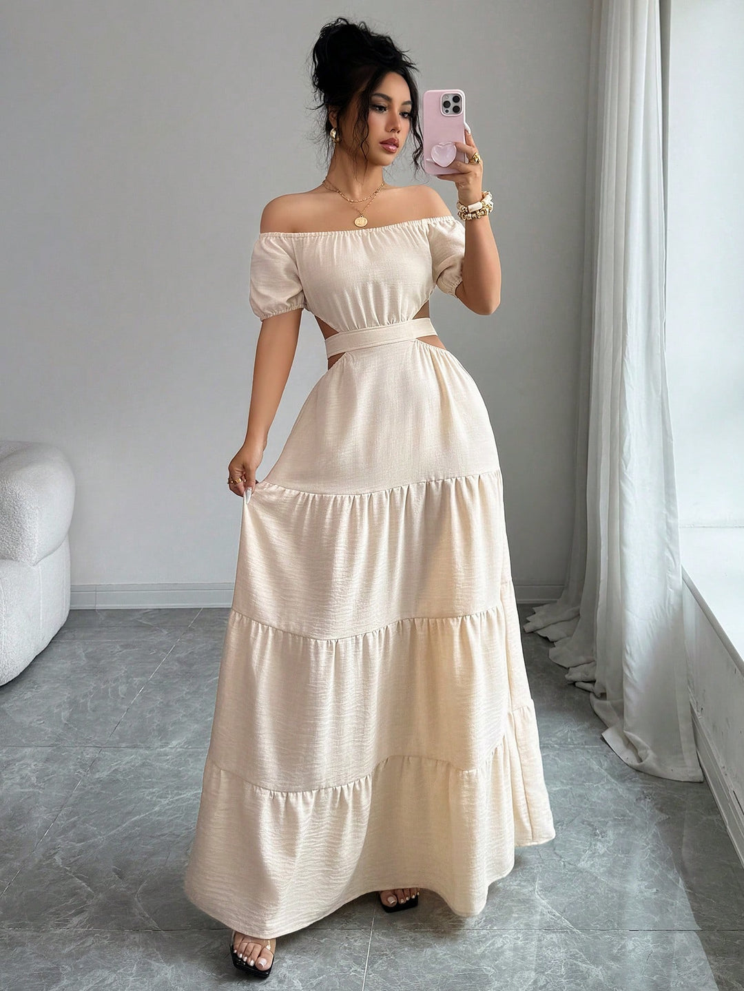 Rochie maxi SHEIN, roz