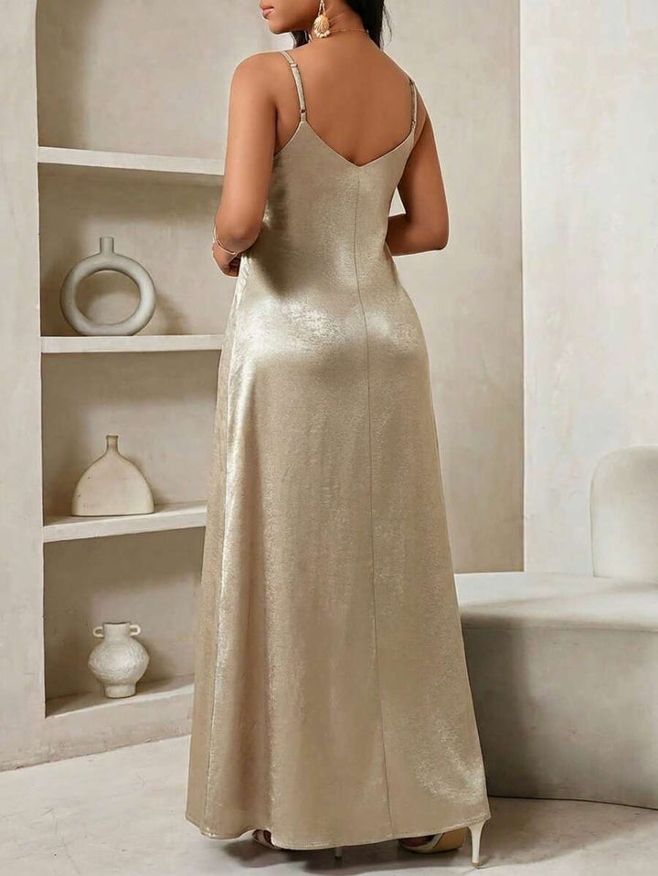 Rochie maxi SHEIN, auriu