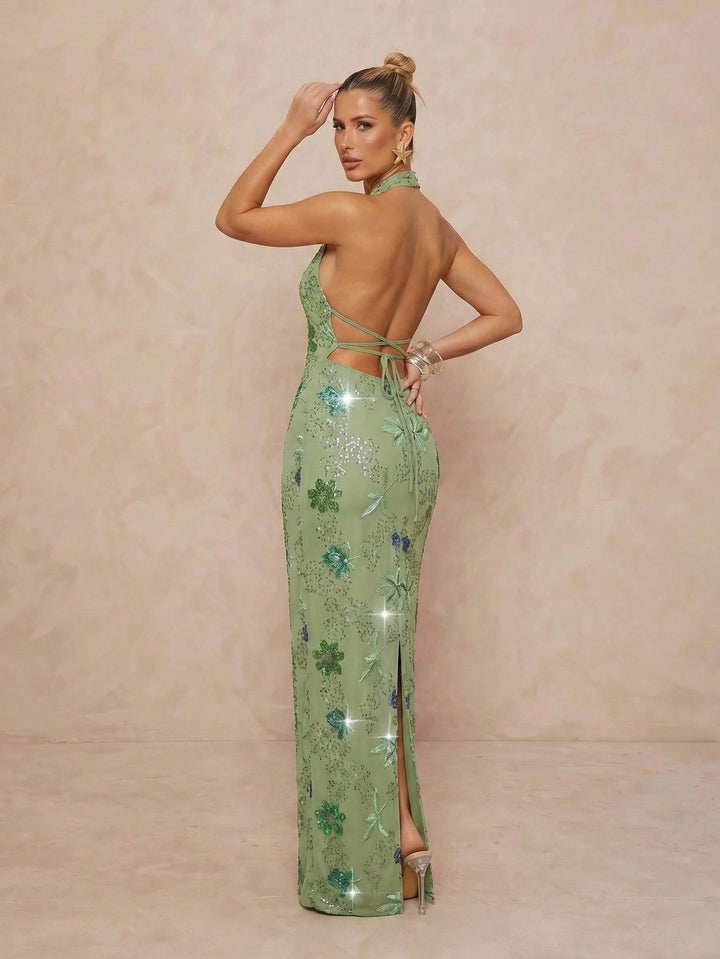 Rochie maxi SHEIN, verde