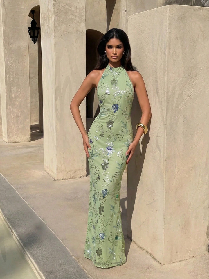 Rochie maxi SHEIN, verde