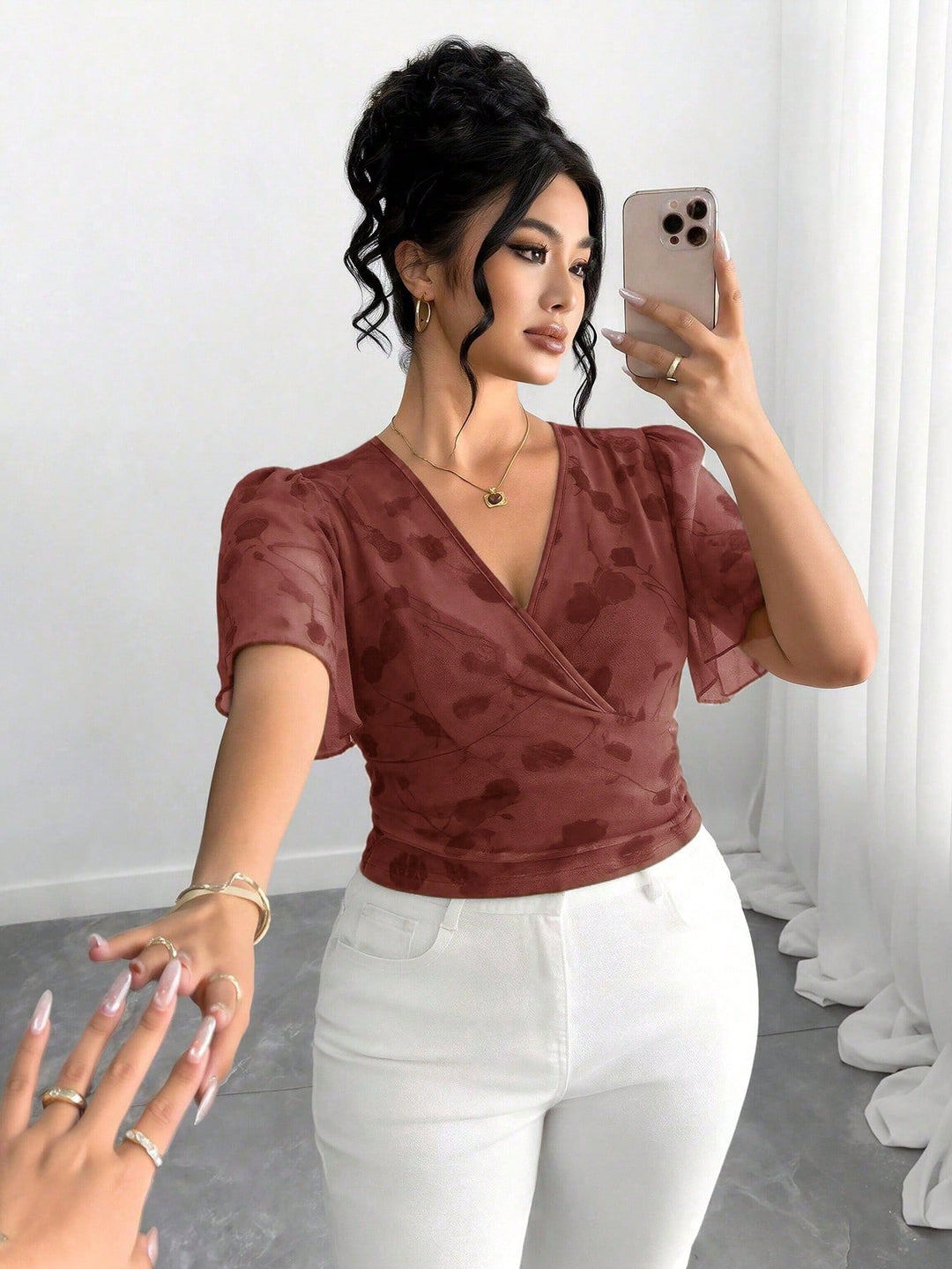 Tricou SHEIN, vișiniu