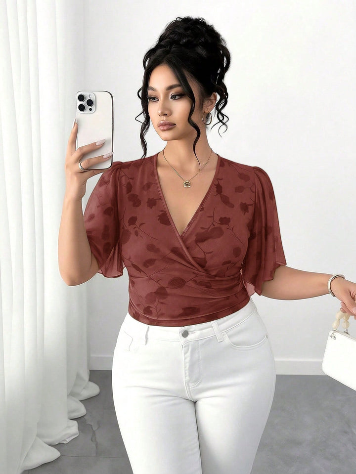 Tricou SHEIN, vișiniu