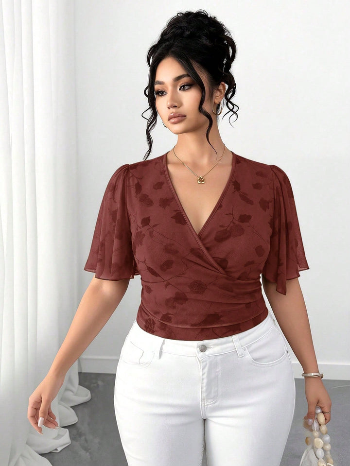 Tricou SHEIN, vișiniu
