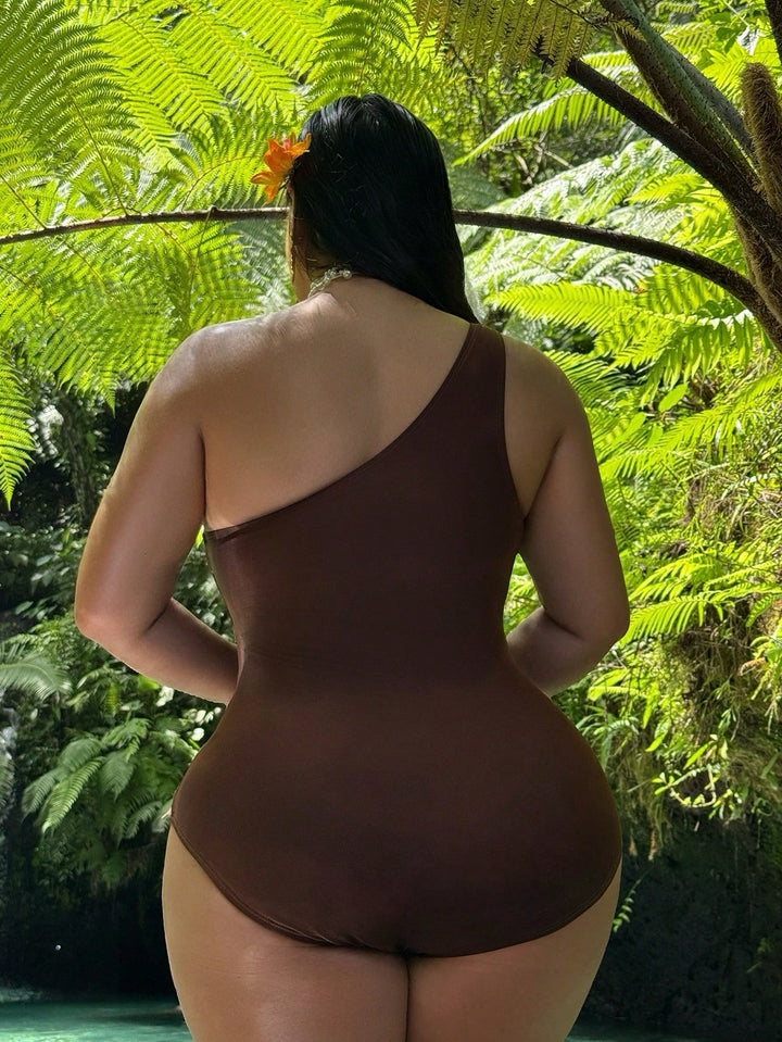 Costum de baie SHEIN, maro