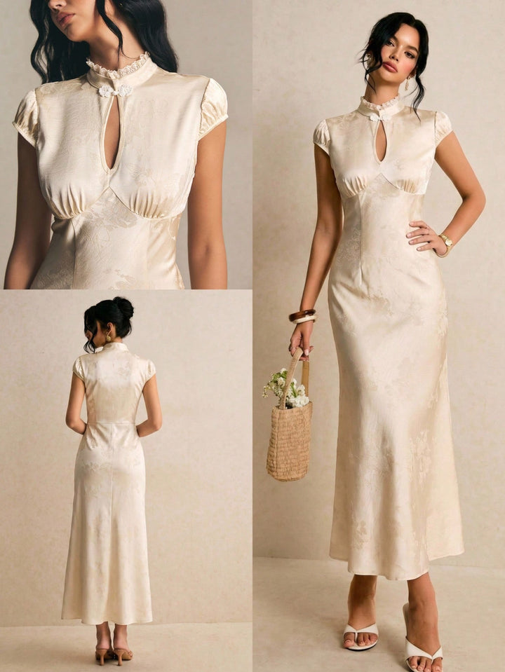 Rochie maxi SHEIN, bej