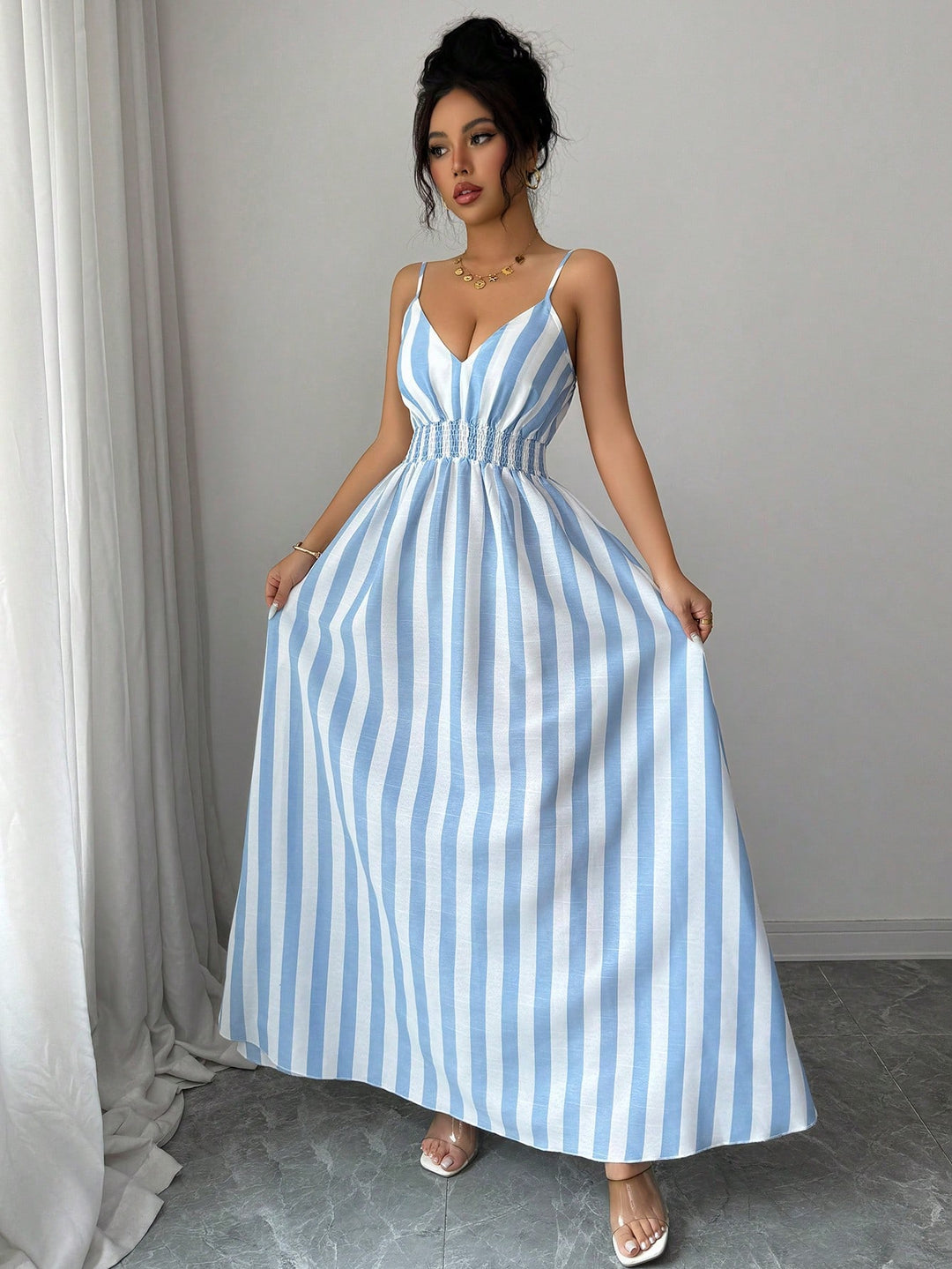 Rochie maxi SHEIN, albastru