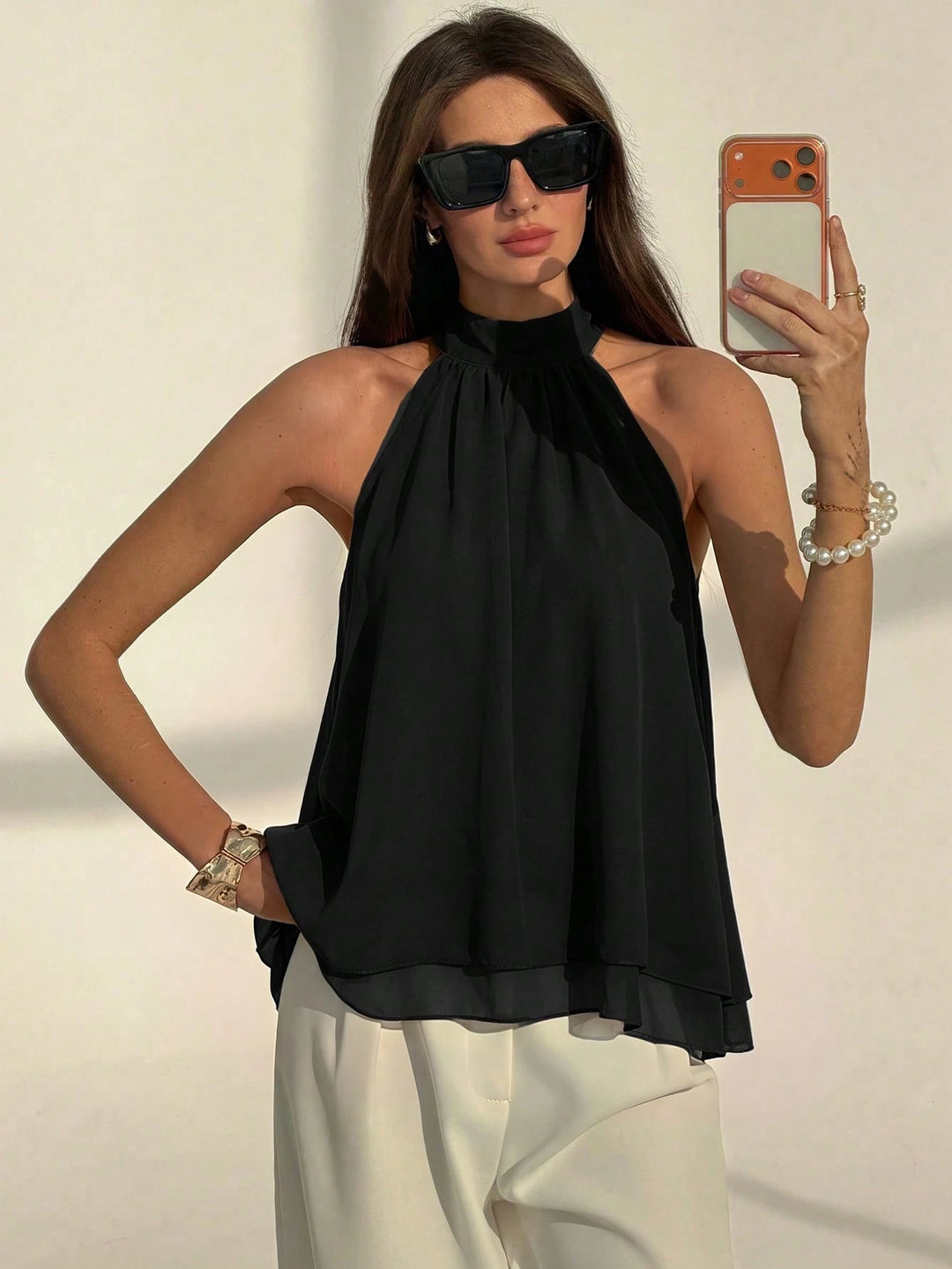 Top SHEIN, negru