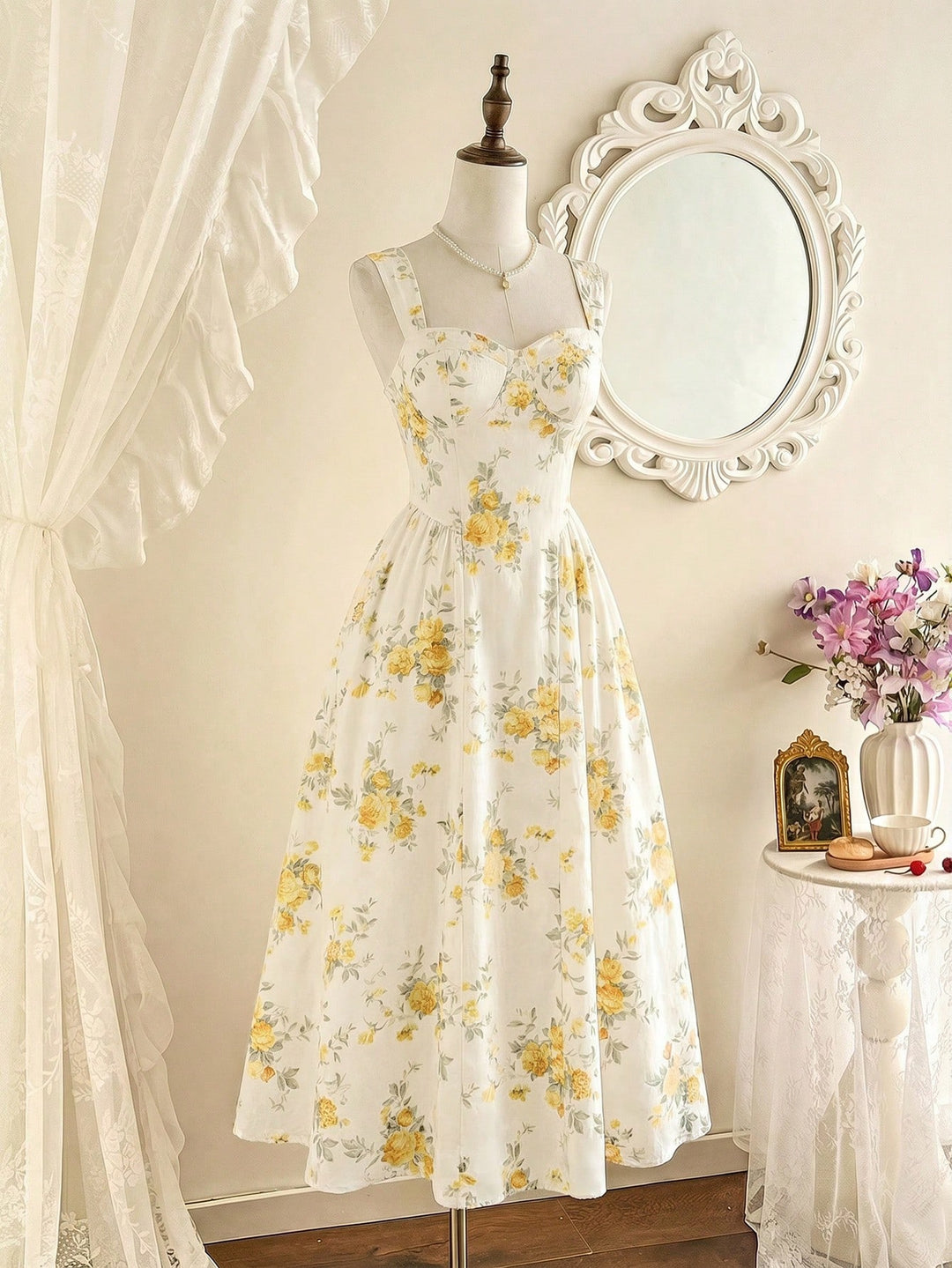 Rochie midi SHEIN, galben