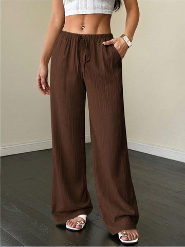 Pantaloni SHEIN, maro