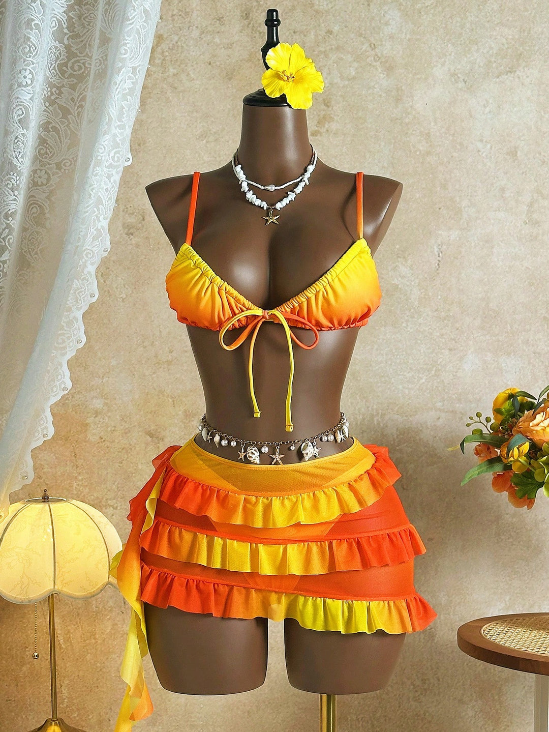 Set bikini SHEIN, galben