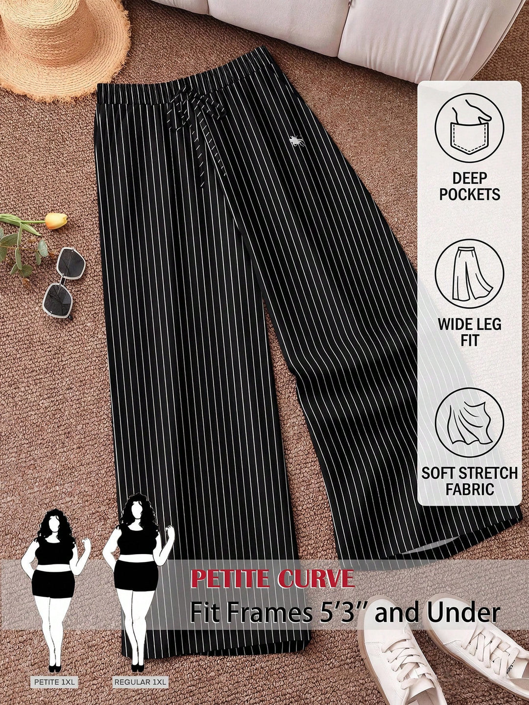 Pantaloni SHEIN, negru