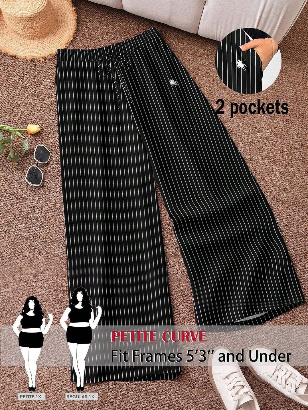 Pantaloni SHEIN, negru