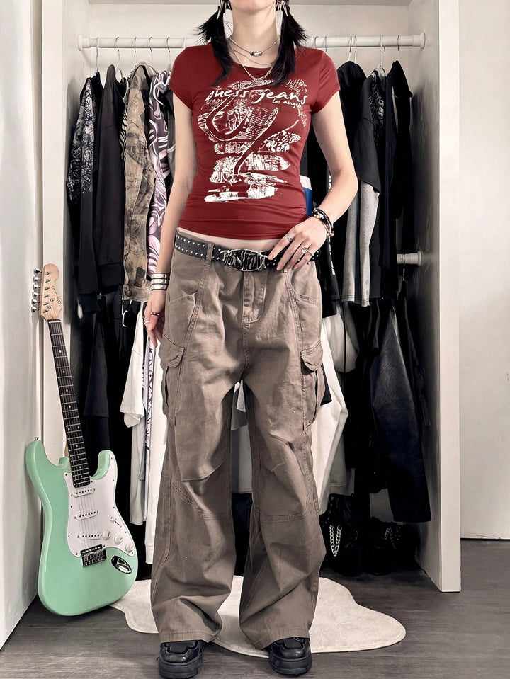 Tricou SHEIN, vișiniu