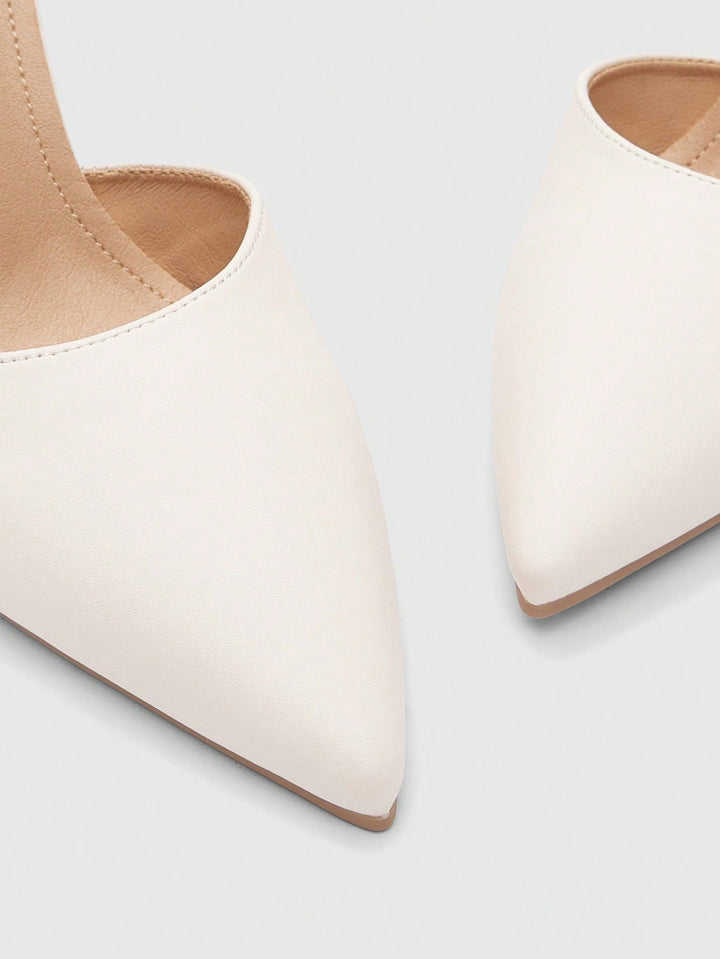 Pantofi cu toc SHEIN, crem