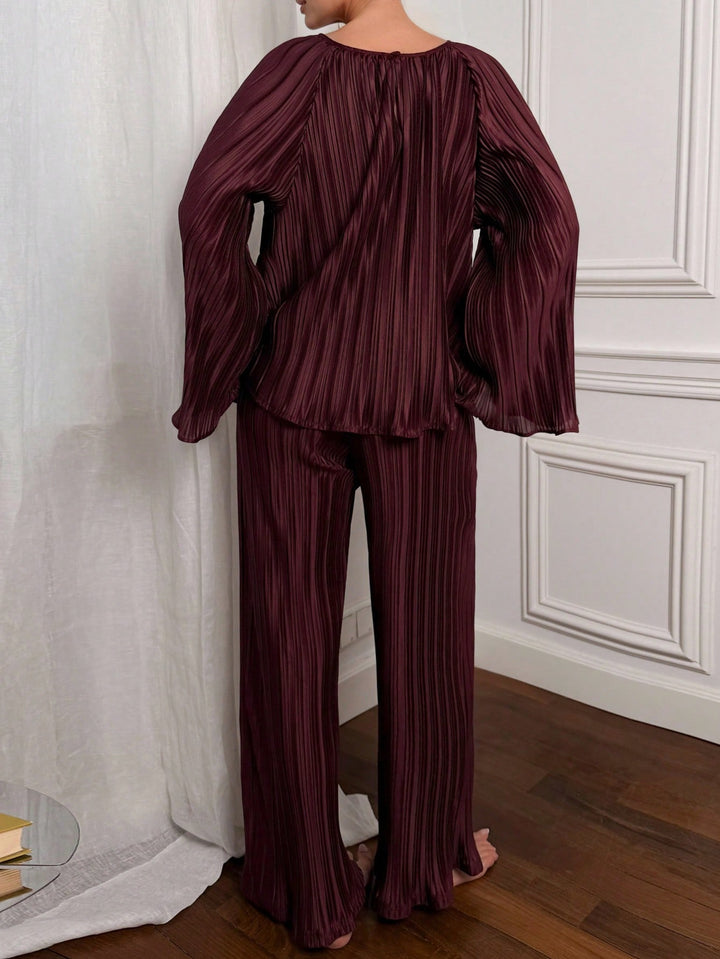 Set pijamale SHEIN, maro