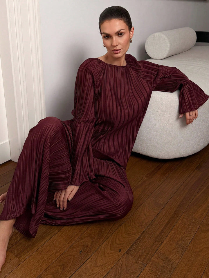 Set pijamale SHEIN, maro