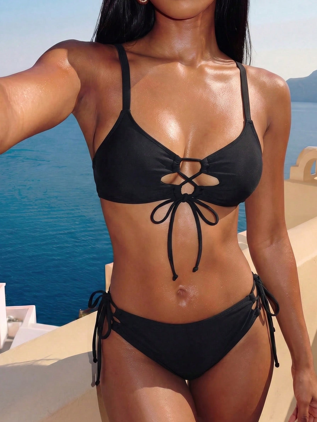 Set bikini SHEIN, negru