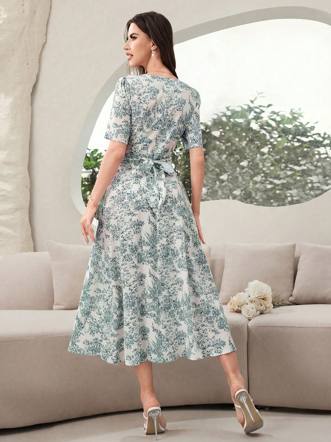 Rochie maxi SHEIN, verde