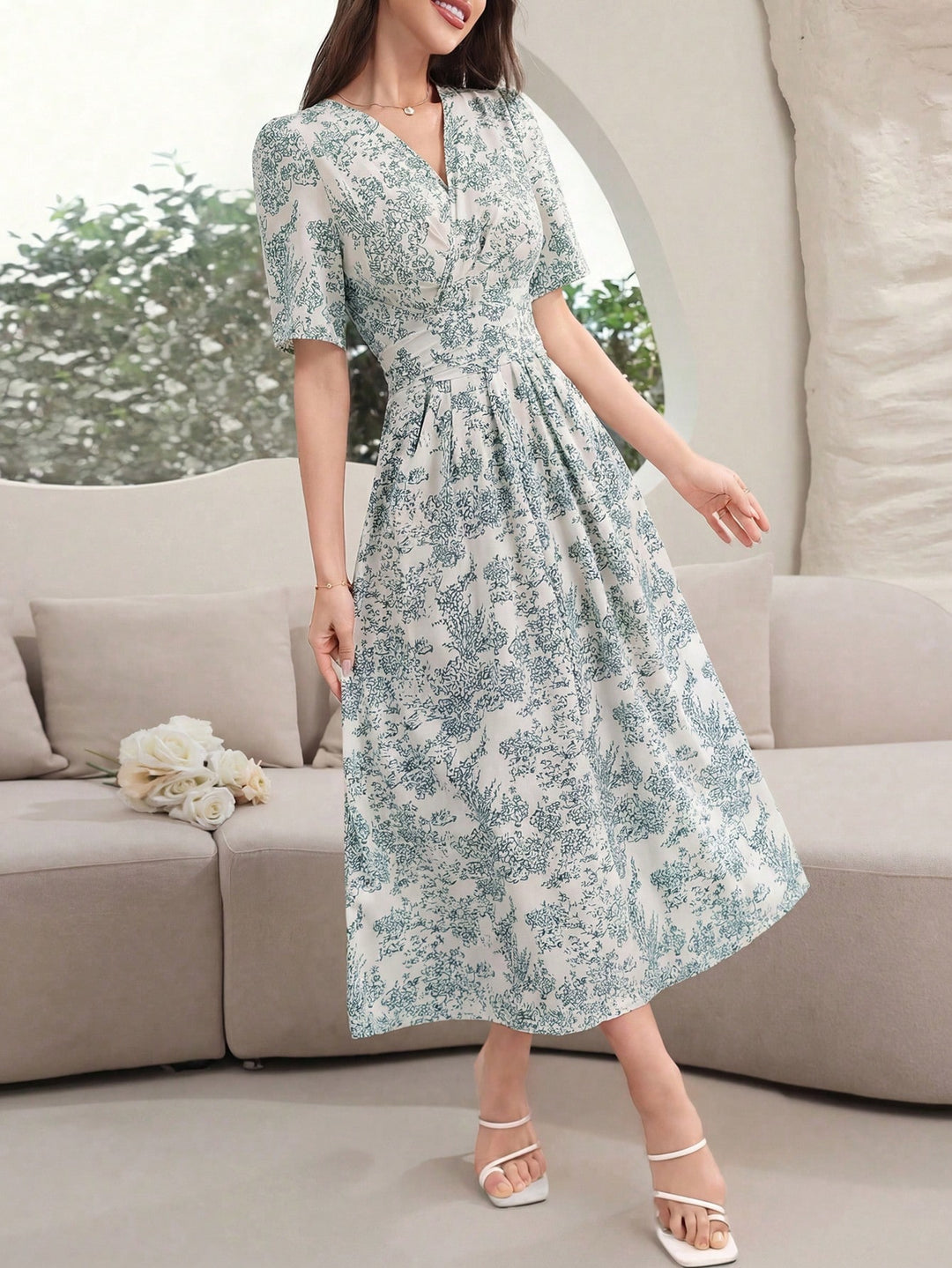 Rochie maxi SHEIN, verde