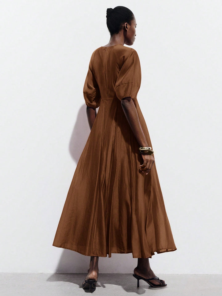 Rochie maxi SHEIN, maro