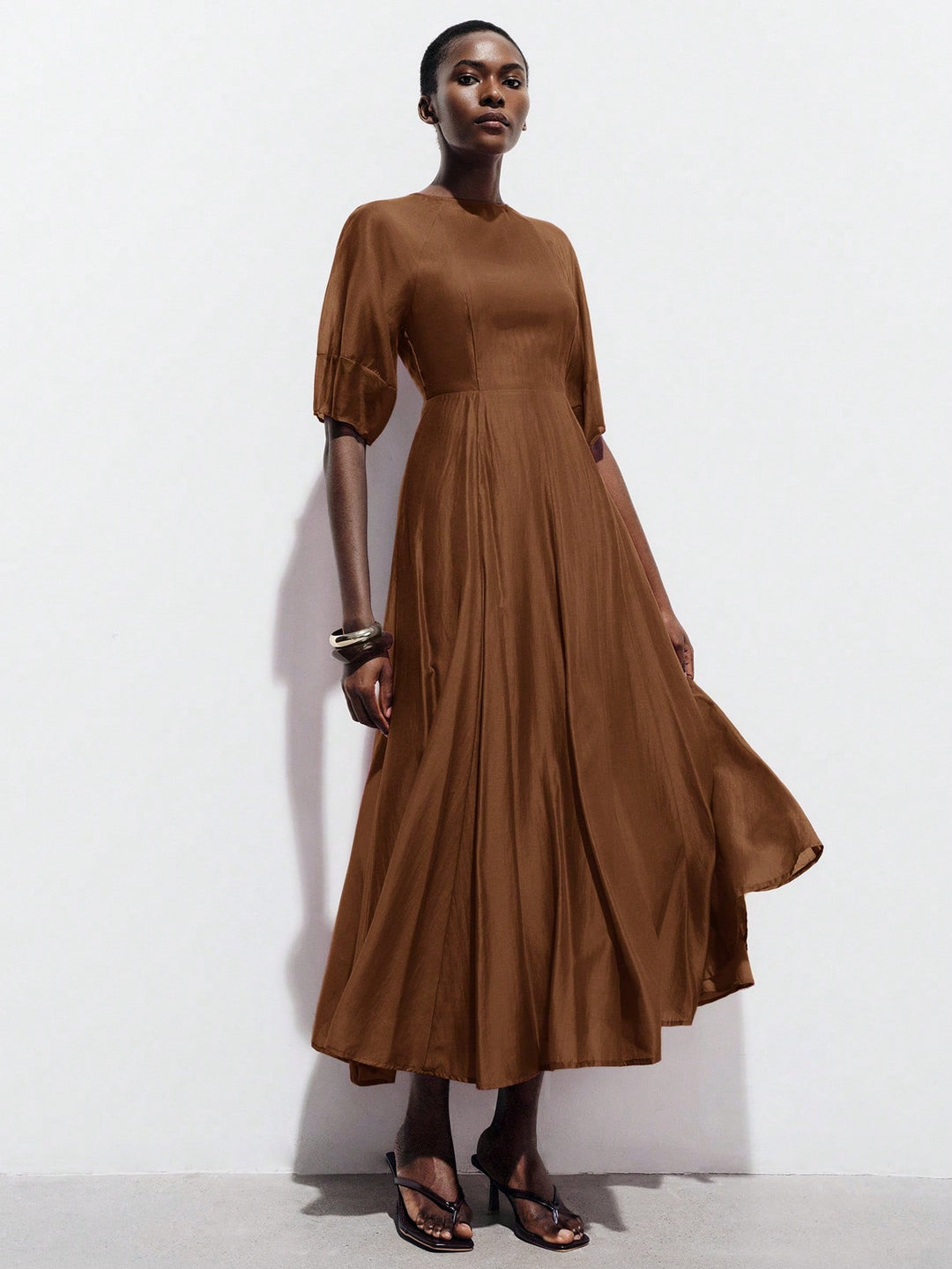 Rochie maxi SHEIN, maro