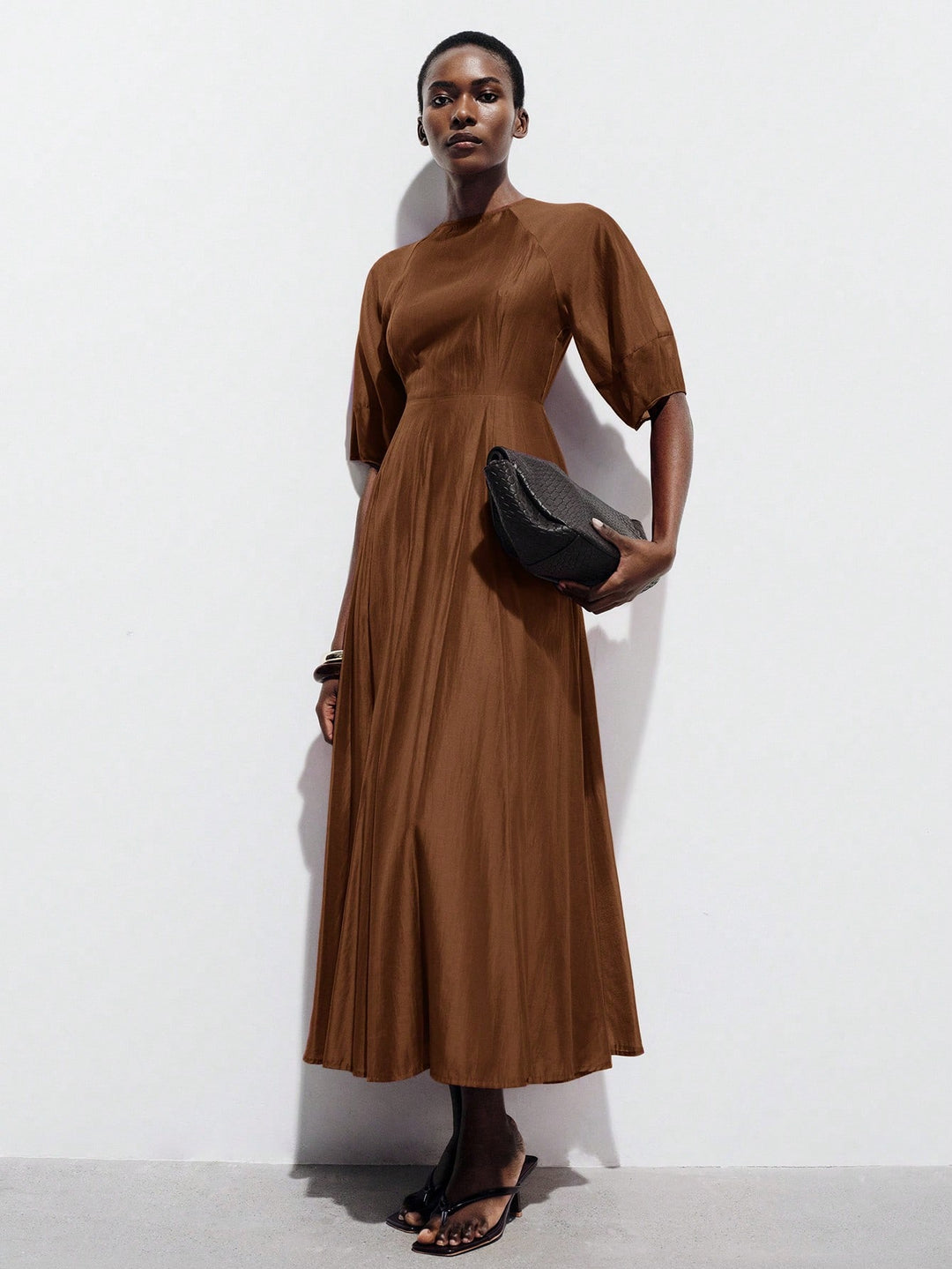 Rochie maxi SHEIN, maro
