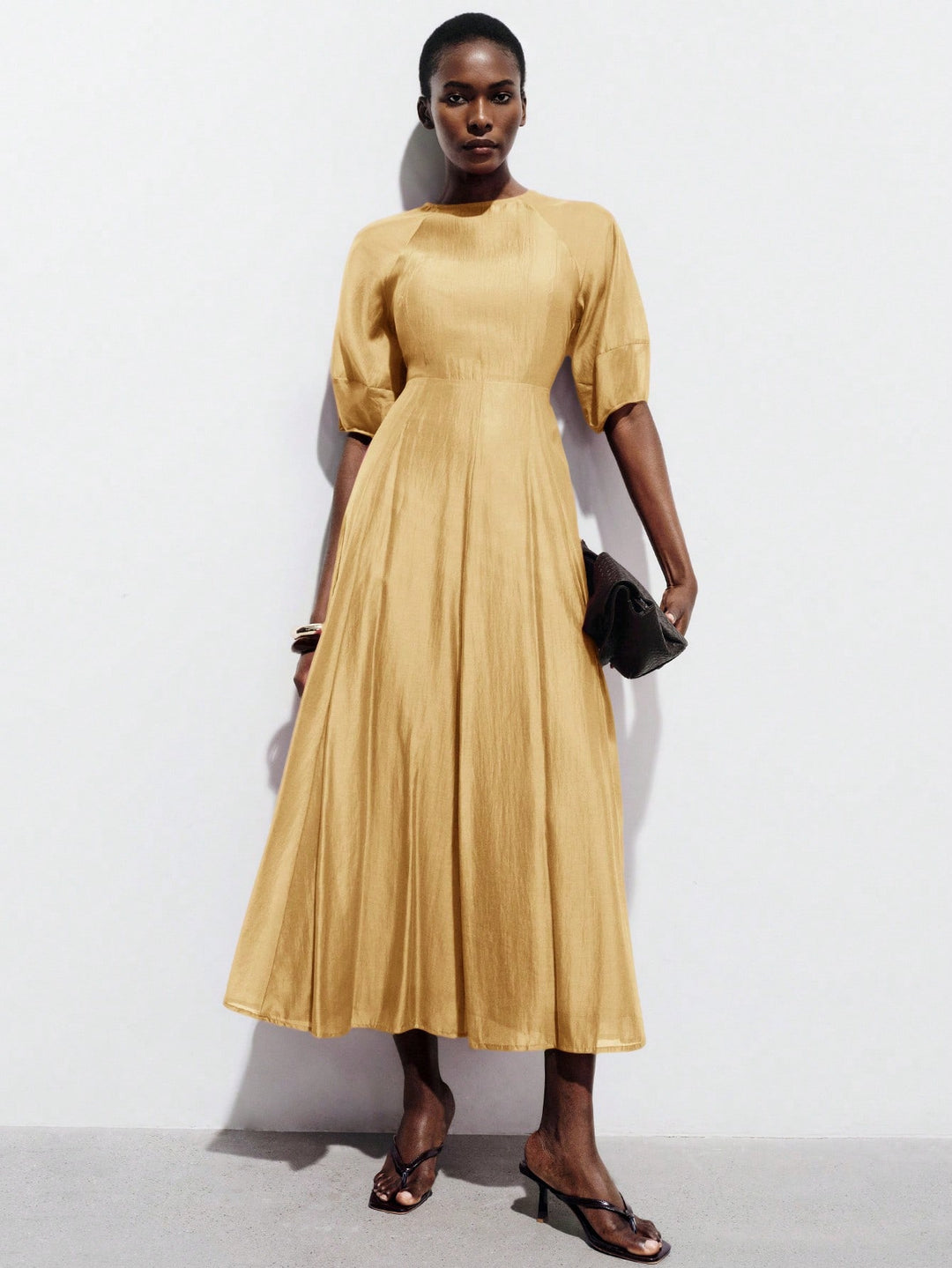 Rochie maxi SHEIN, bej
