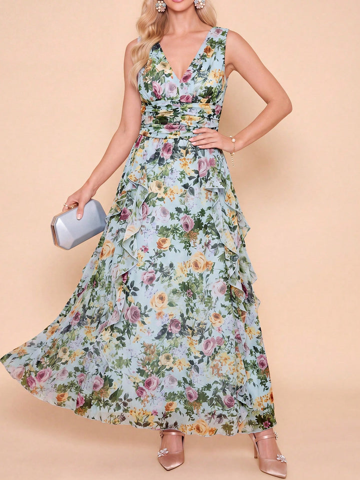 Rochie maxi SHEIN, mix culori