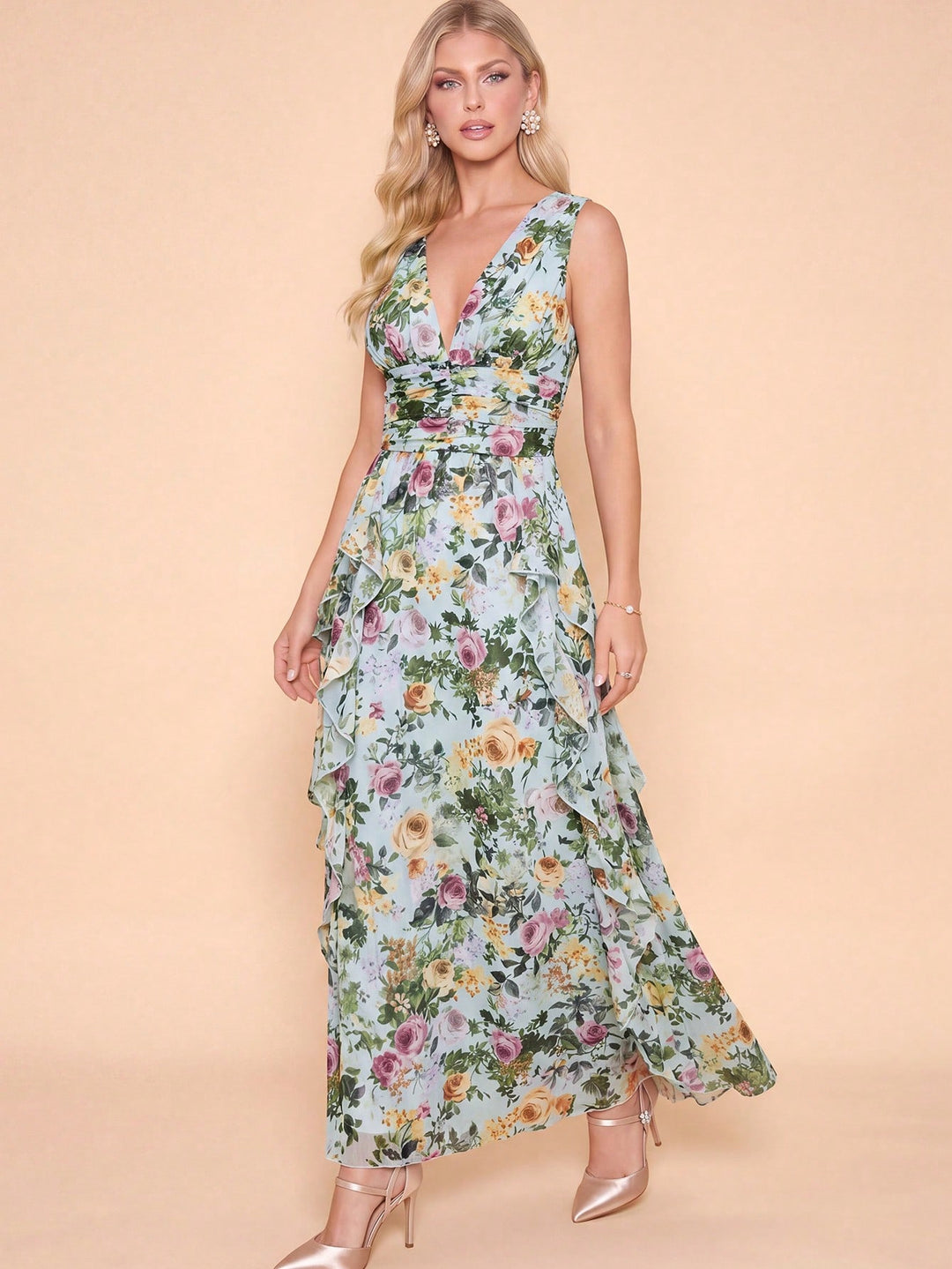 Rochie maxi SHEIN, mix culori
