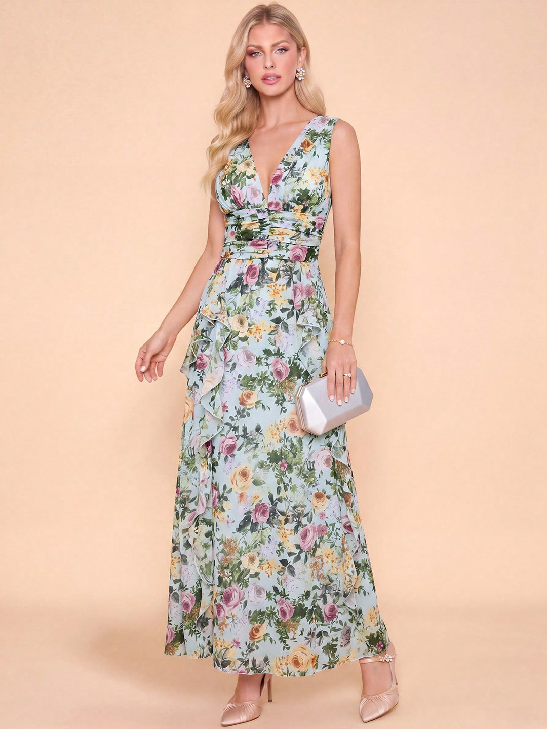 Rochie maxi SHEIN, mix culori