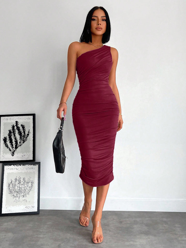 Rochie midi SHEIN, vișiniu