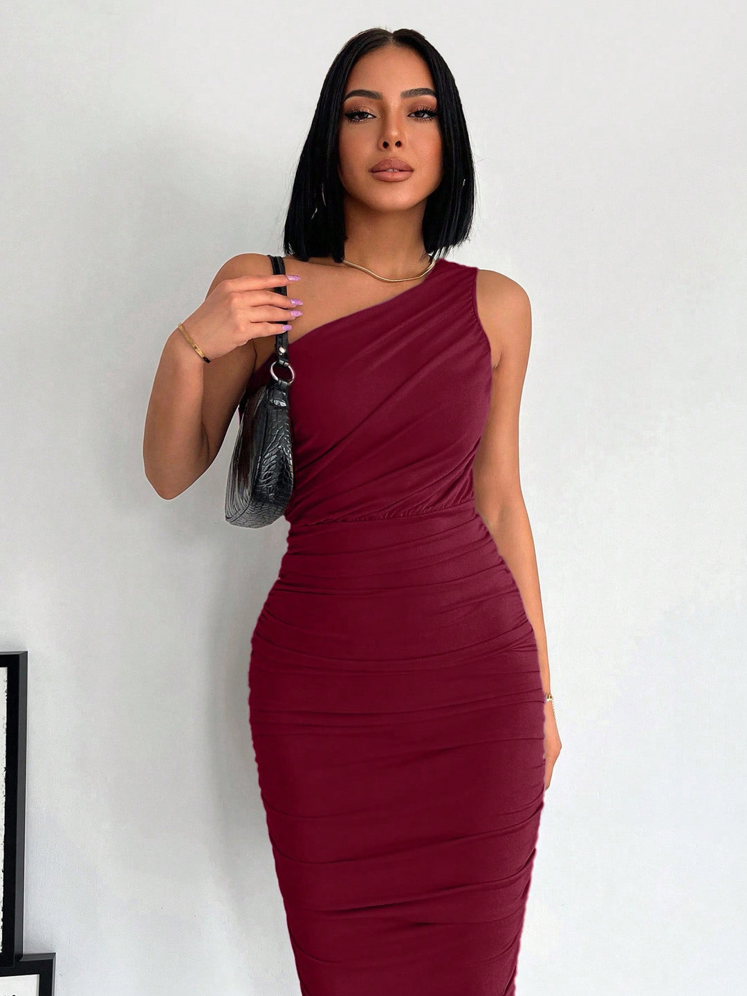 Rochie midi SHEIN, vișiniu