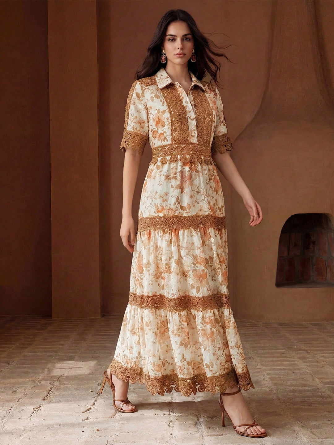 Rochie maxi SHEIN, portocaliu