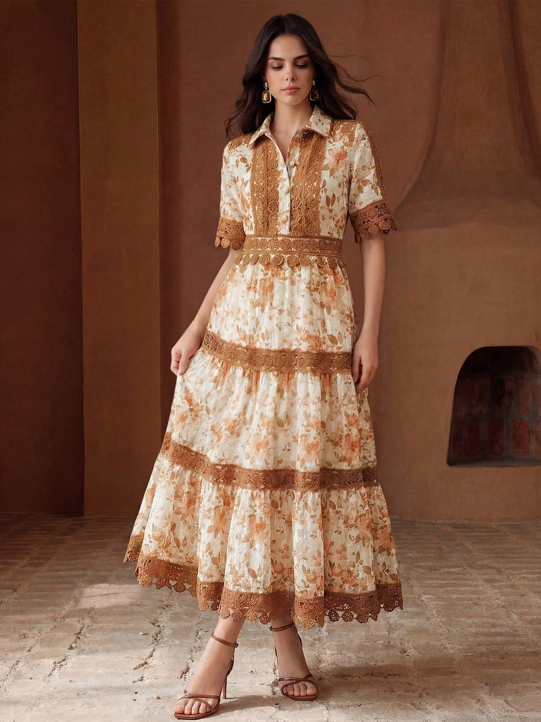 Rochie maxi SHEIN, portocaliu