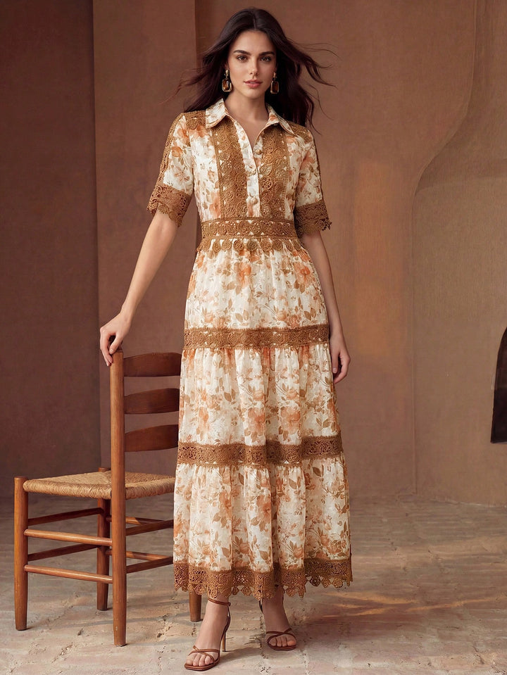 Rochie maxi SHEIN, portocaliu