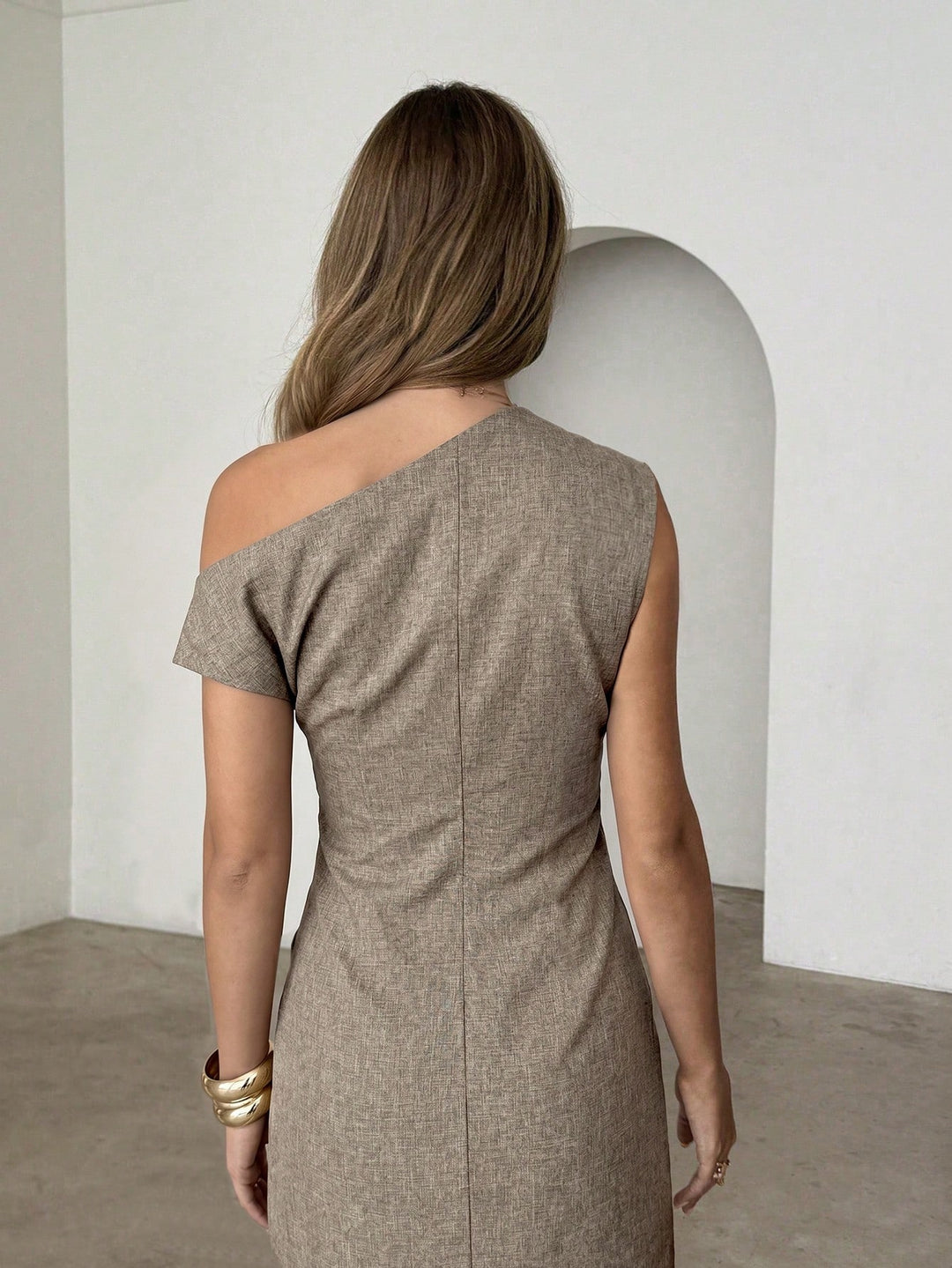 Rochie mini SHEIN, kaki