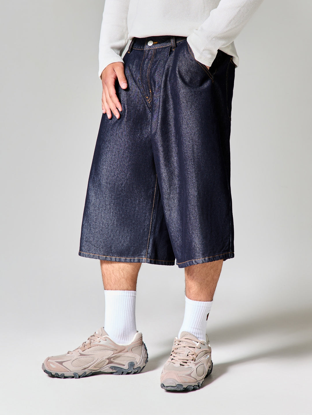 Pantaloni scurți SHEIN, albastru