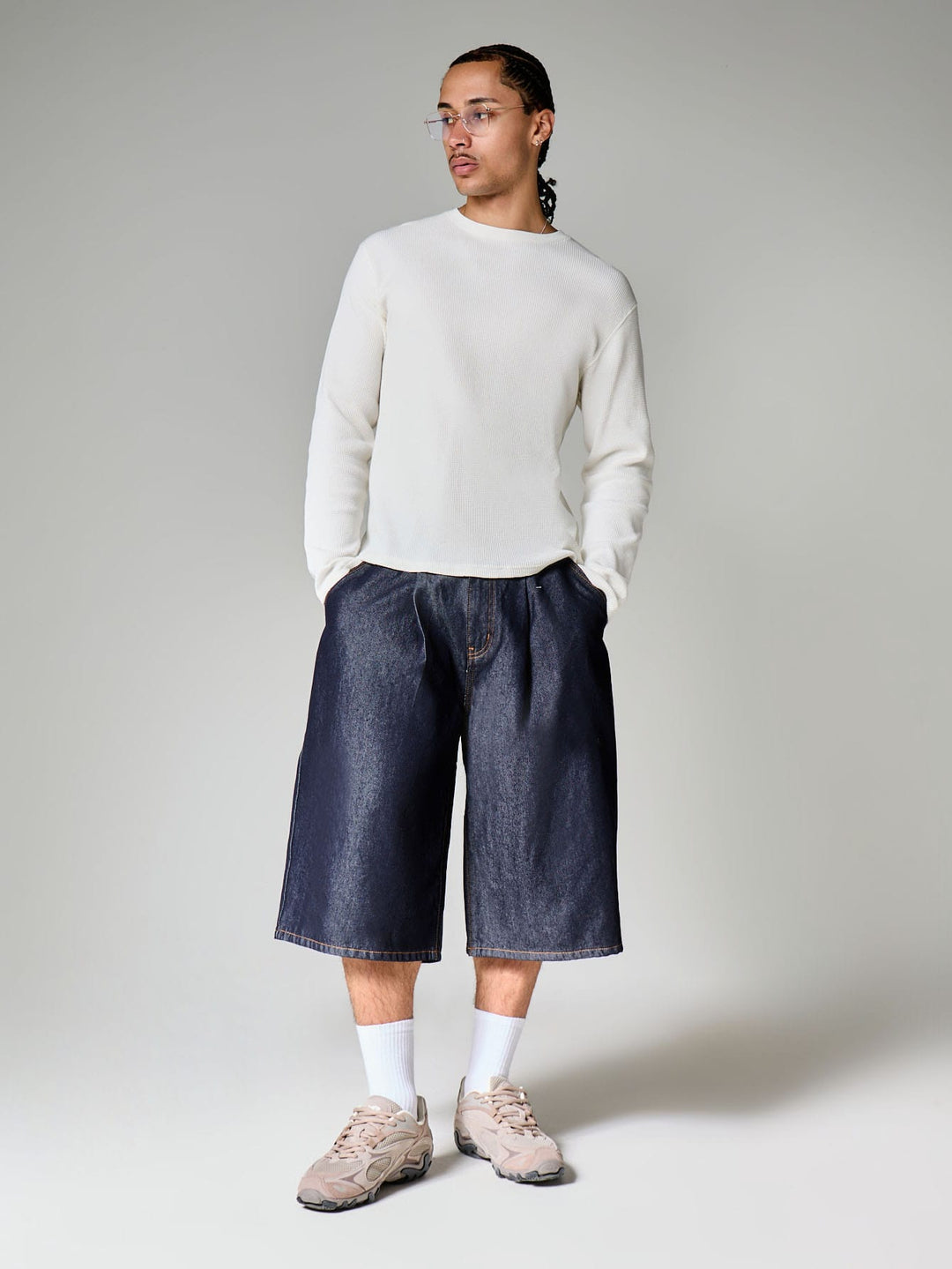 Pantaloni scurți SHEIN, albastru