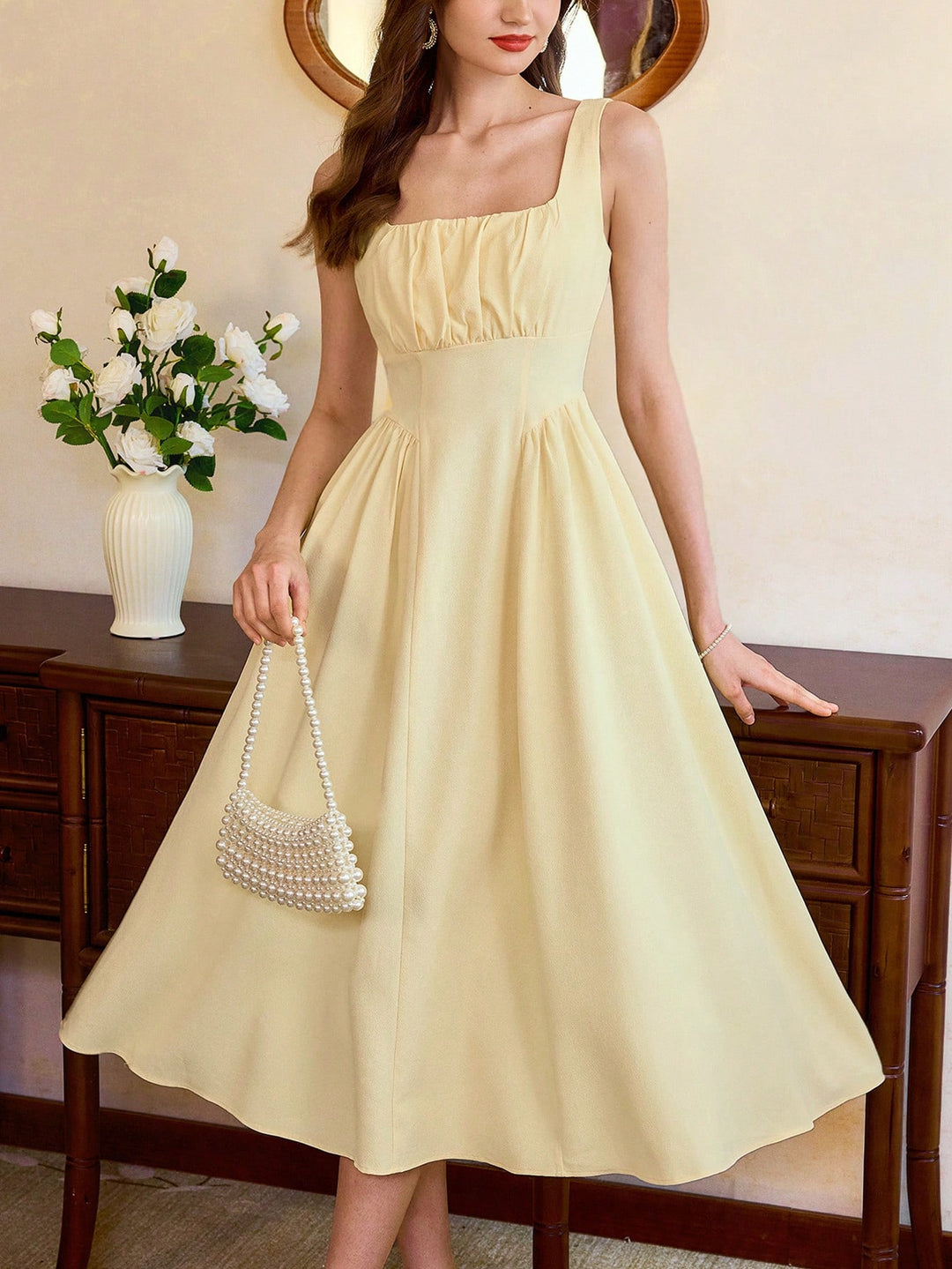 Rochie maxi SHEIN, galben