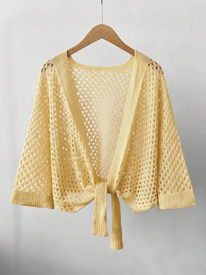 Cardigan de plajă SHEIN, galben