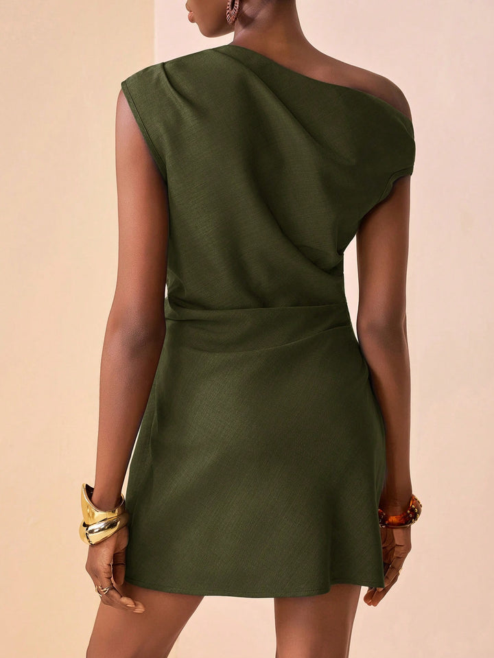 Rochie mini SHEIN, kaki